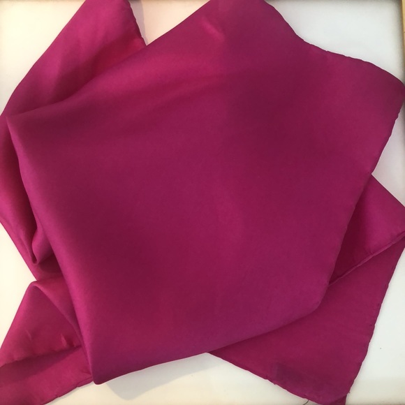 VTG Retro R.N. 14957 Square Italian Silk Scarf by Dumont Magenta - Picture 2 of 8